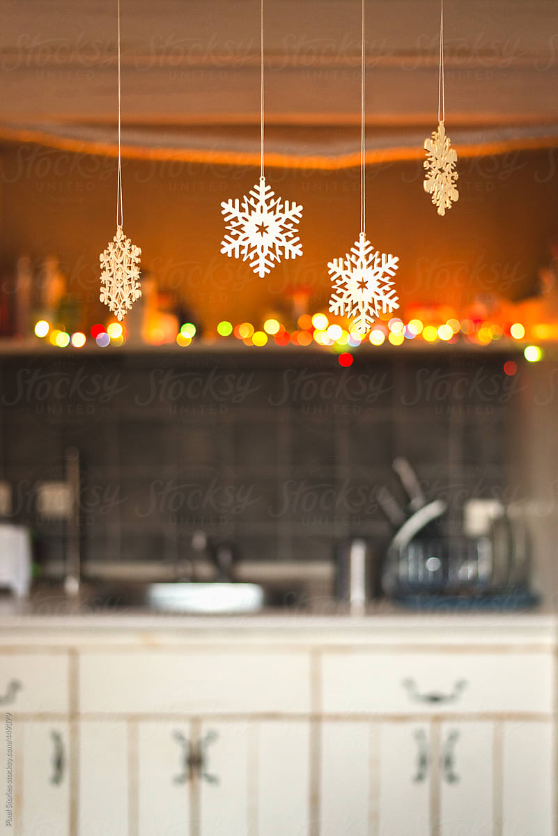 Christmas Ornaments Hanging From Ceiling By Pixel Stories