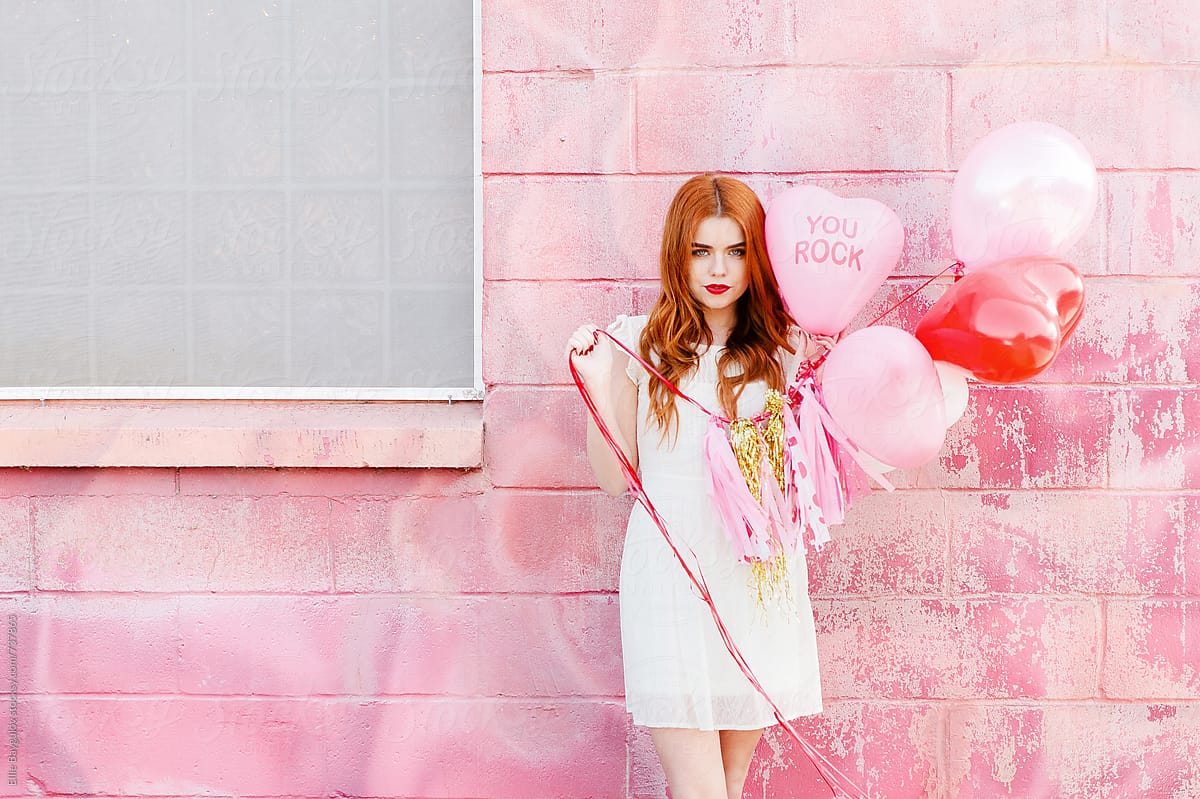 Redhead Girl With Balloons By Stocksy Contributor Ellie Baygulov Stocksy 7821