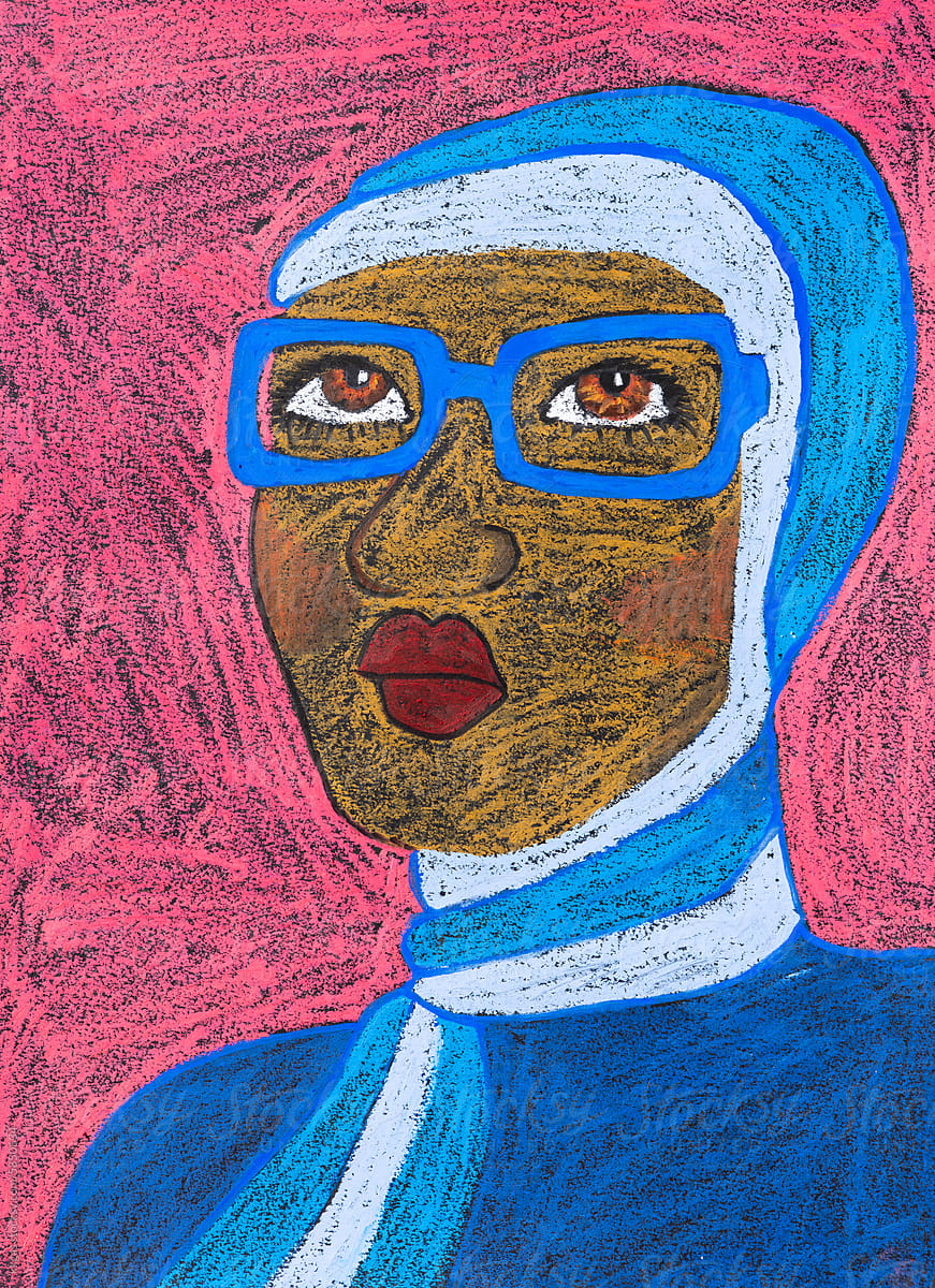 Art portrait of a Muslim woman