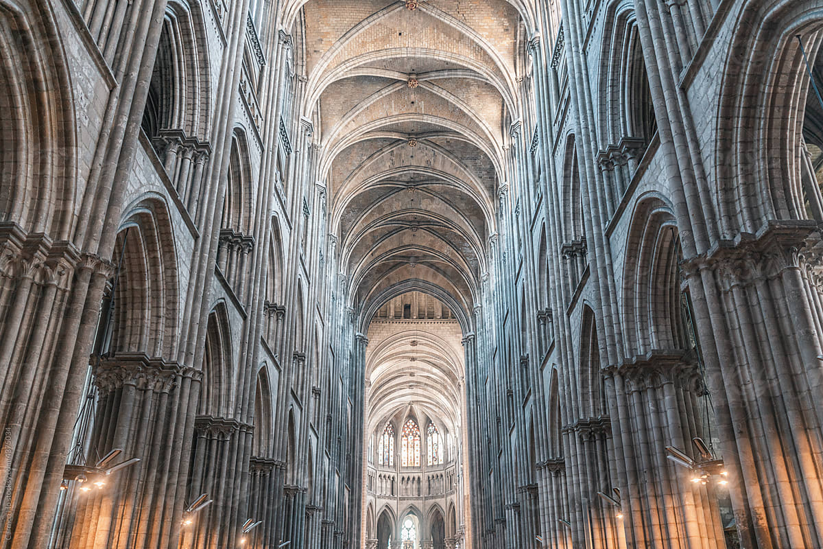 Central Nave of Rouen Notre-Dame Cathedral