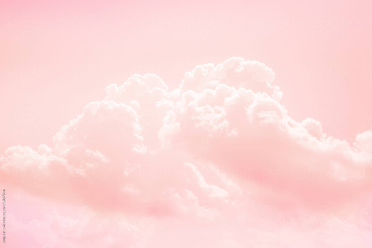 pink sky and cloud background by Sonja Lekovic - Pink, Sky - Stocksy United
