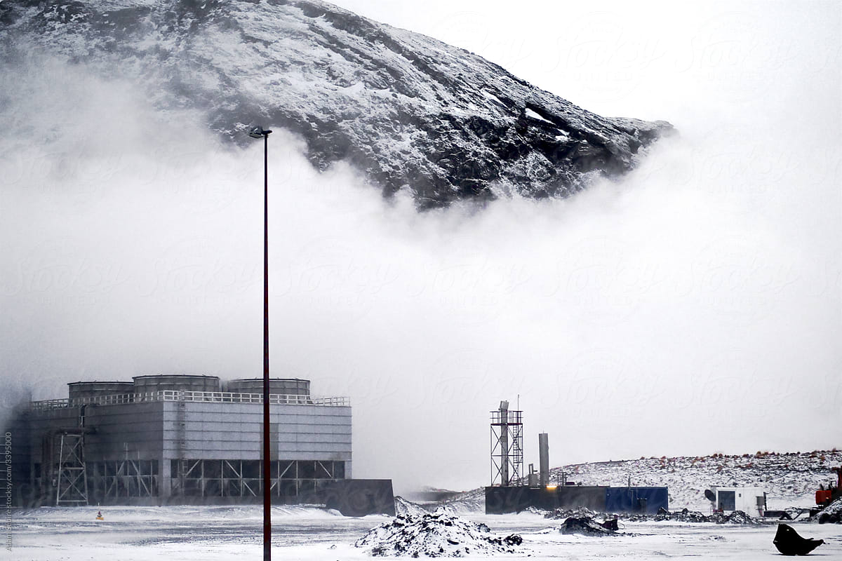 Hellisheidi geothermal power plant, Iceland - volcanic steam for energy