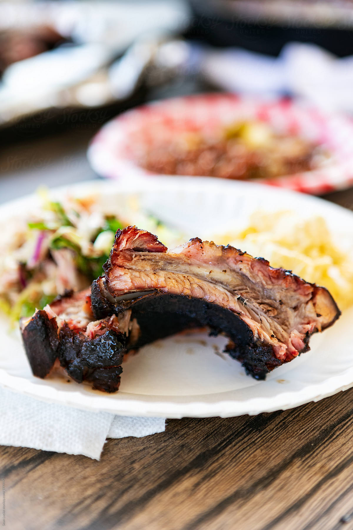 Smoked: Summer Picnic Dinner Of Ribs With Beans And Salads