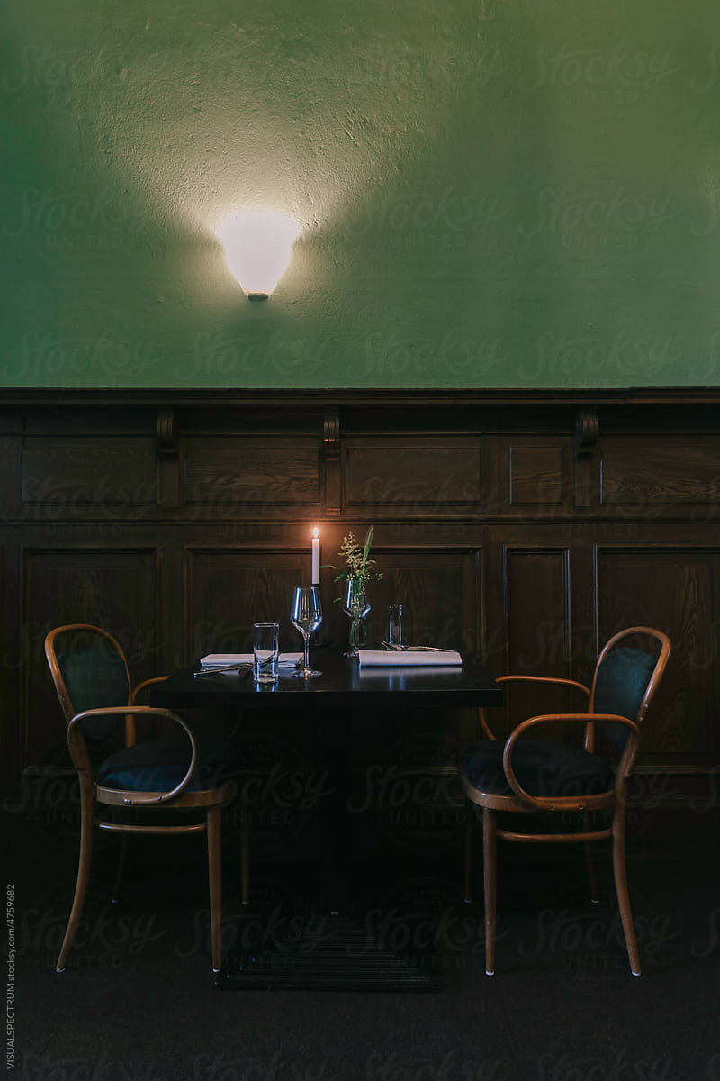 Set Table in Atmospheric Restaurant