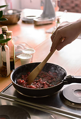 Pans In A Professional Kitchen by Stocksy Contributor Agencia - Stocksy