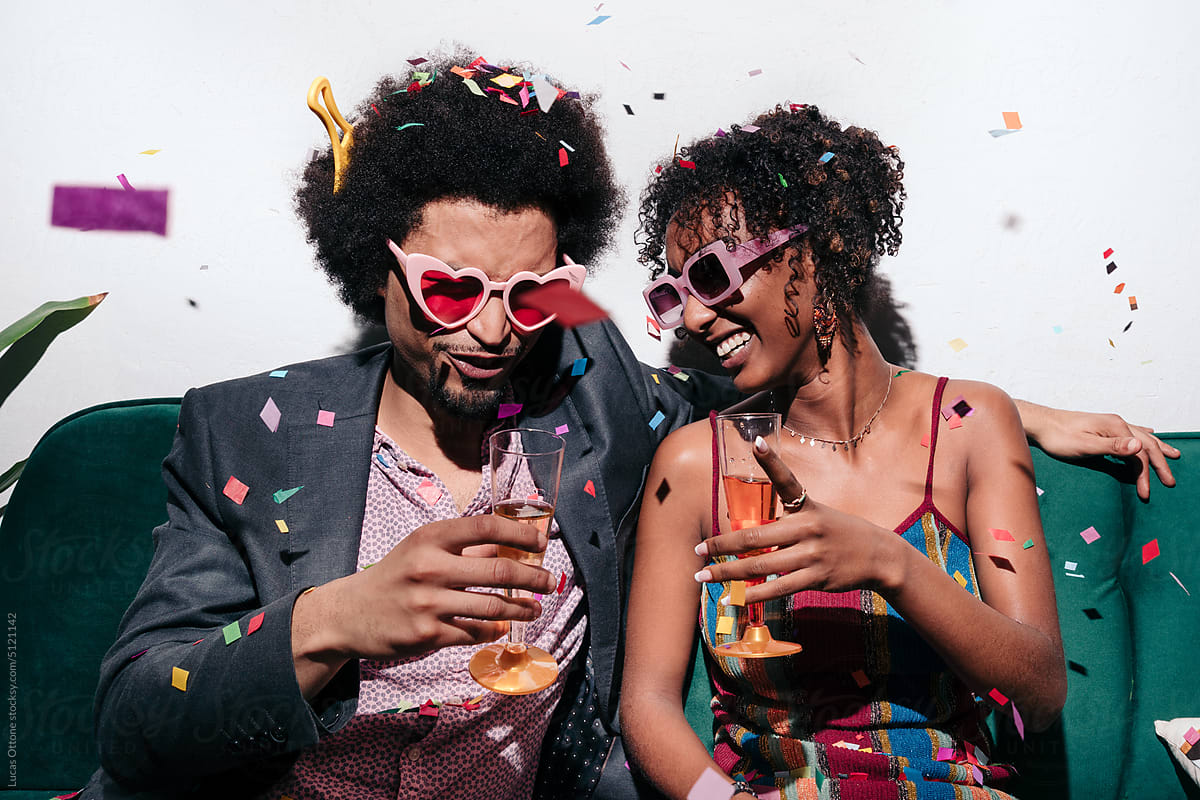 Glamorous Couple Celebrating A Party By Stocksy Contributor Lucas Ottone Stocksy 
