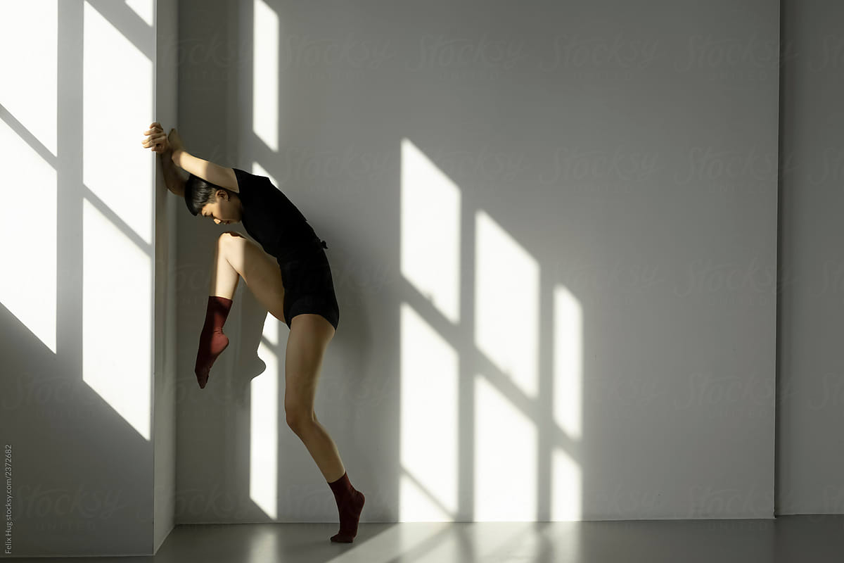 Contemporary Dancer in light and shadow
