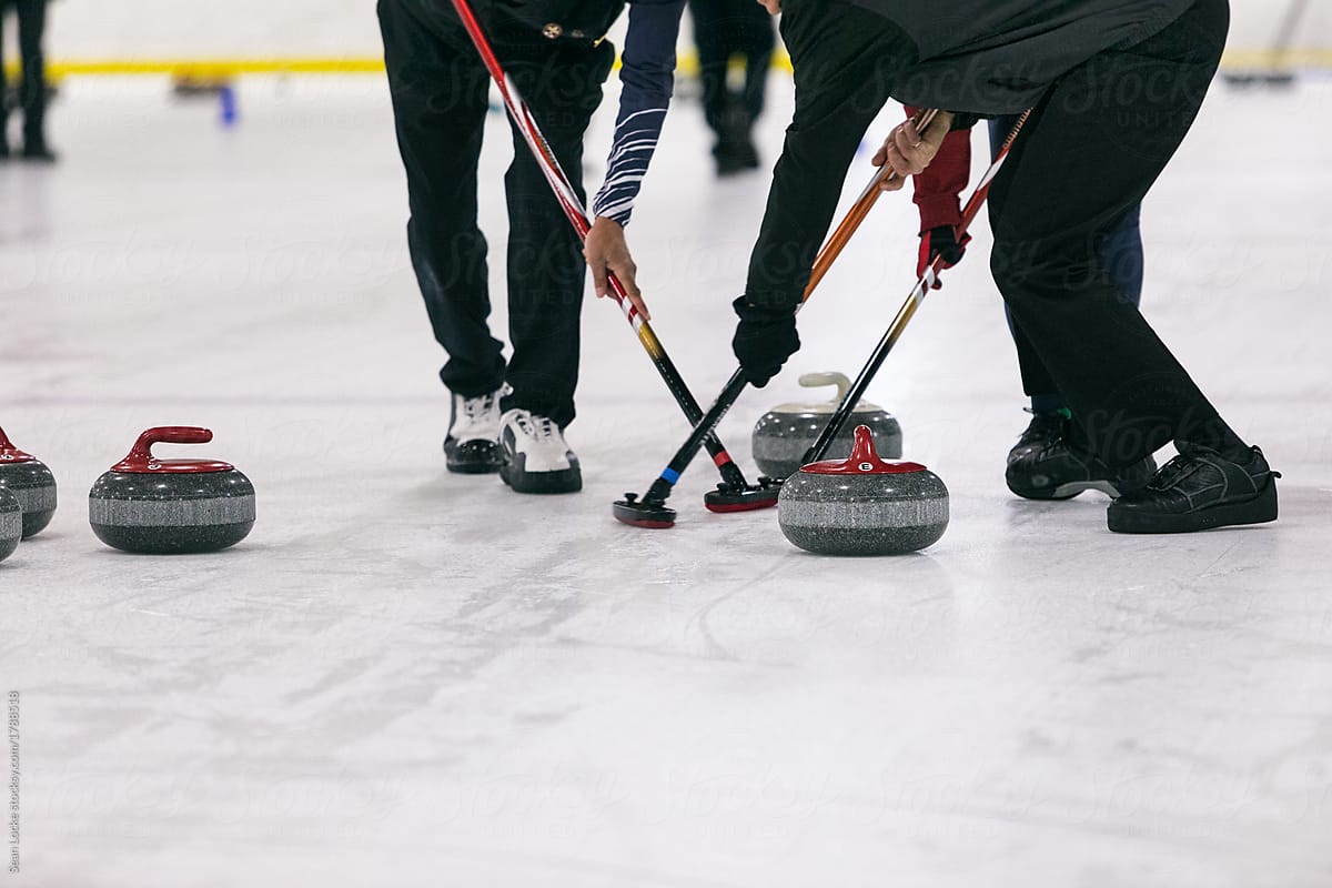 Curling: Sweepers Trying To Alter Direction Of Rock