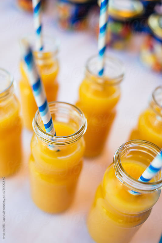 Orange juices on birthday party