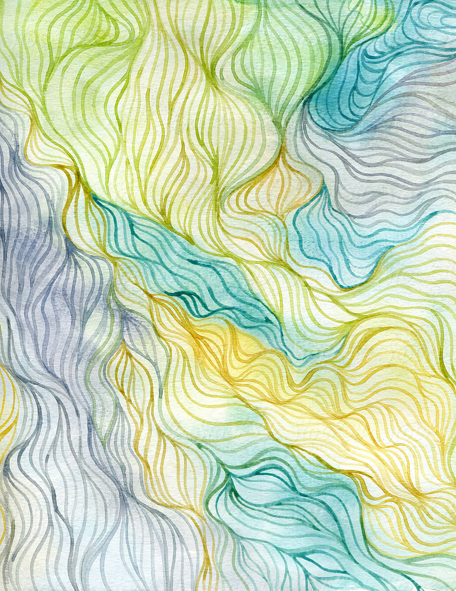 Delicate flowing lines abstract background