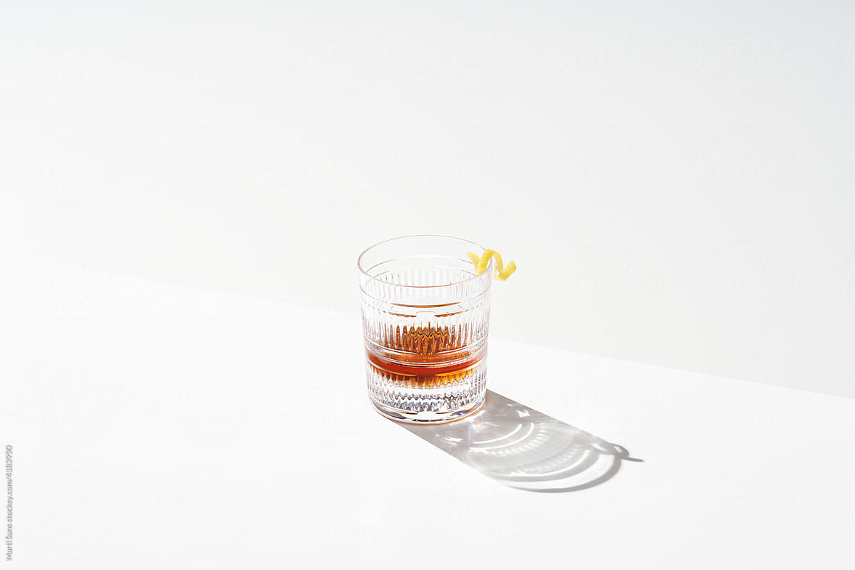 Sazerac cocktail in rocks glass
