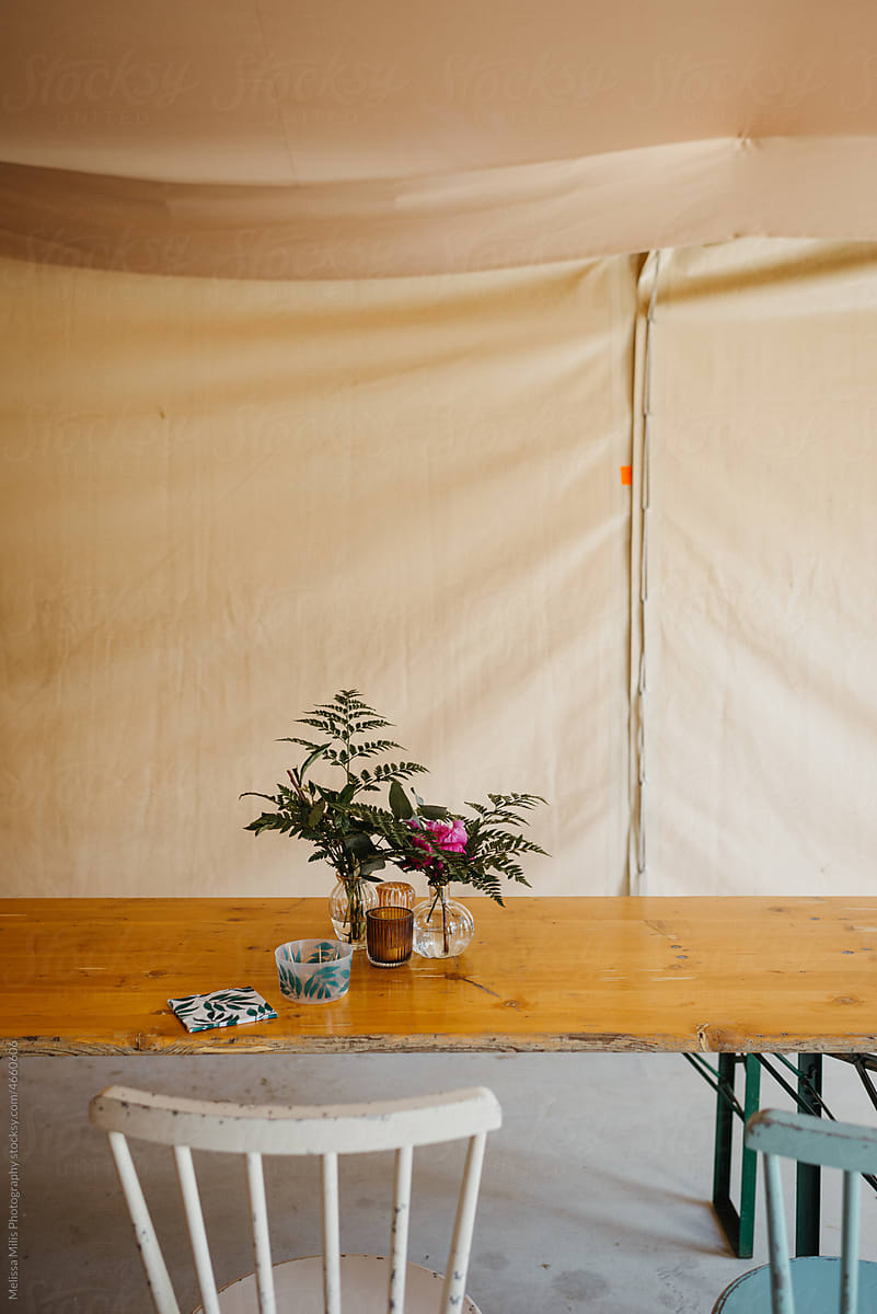 Bohemian Tent Wedding Decor