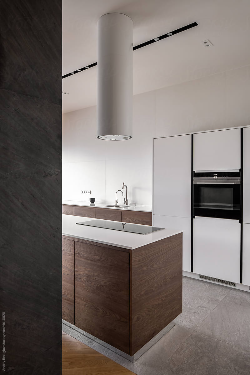 Apartment in contemporary style with kitchen zone