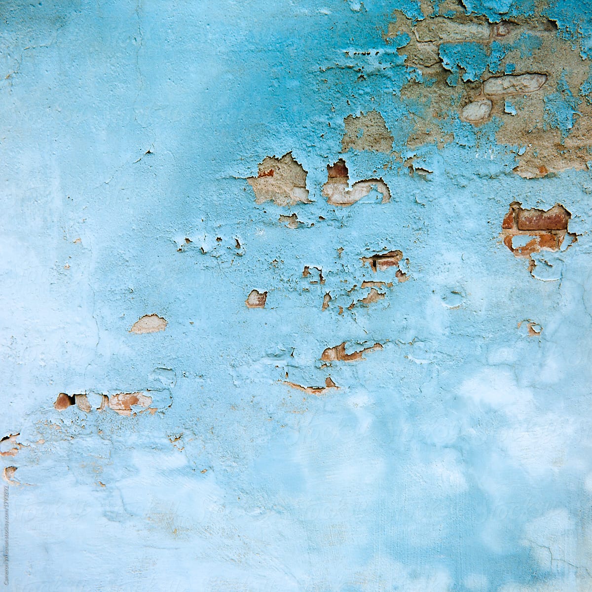 Peeling Paint Blue Wall Texture