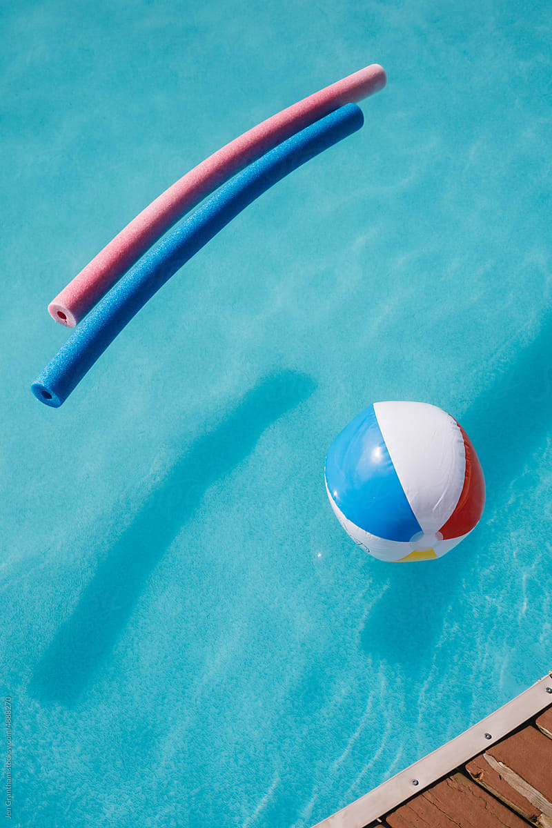 Pool noodles and beach ball