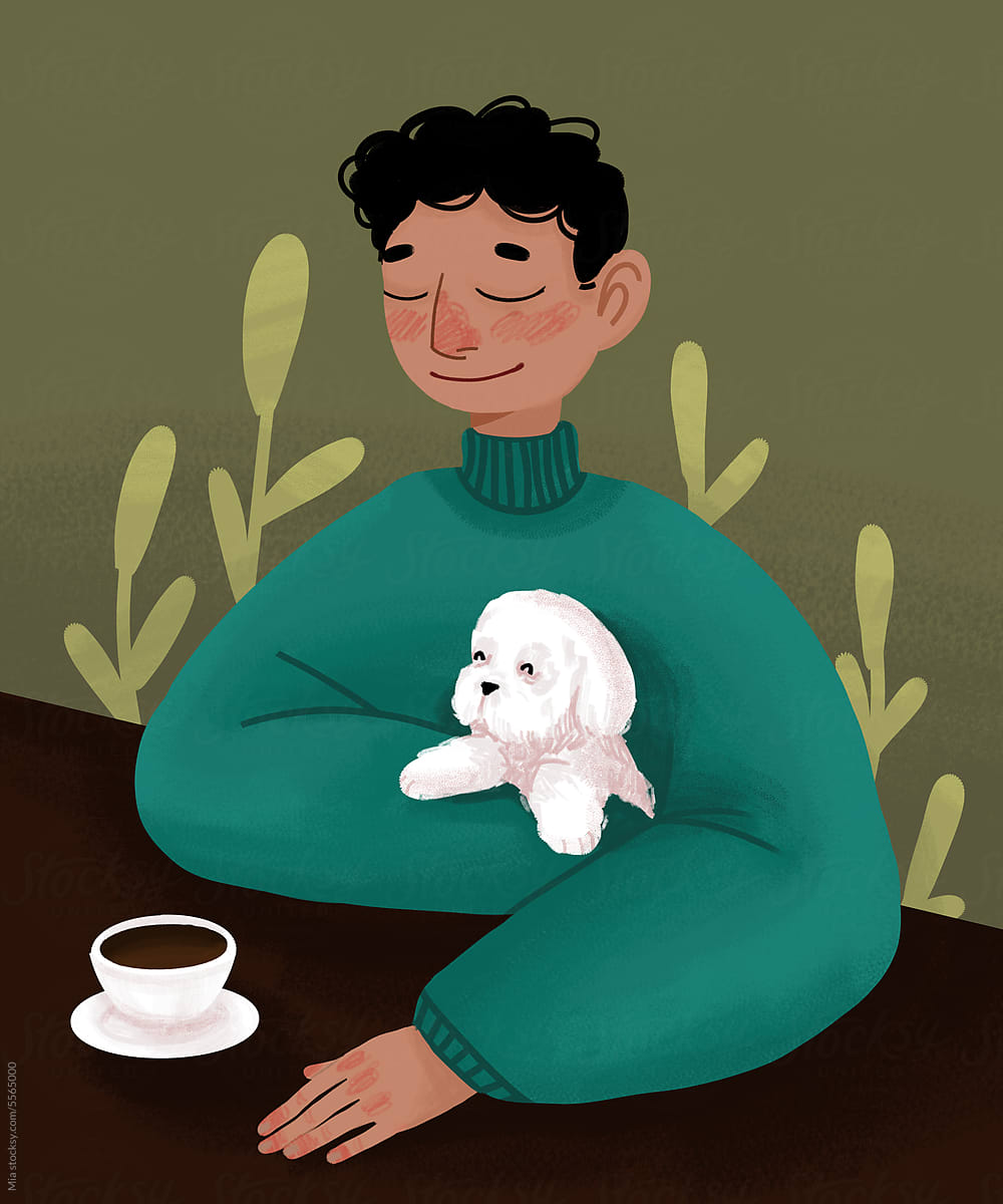 Man\'s Best Friends: Coffee and Pet Dog
