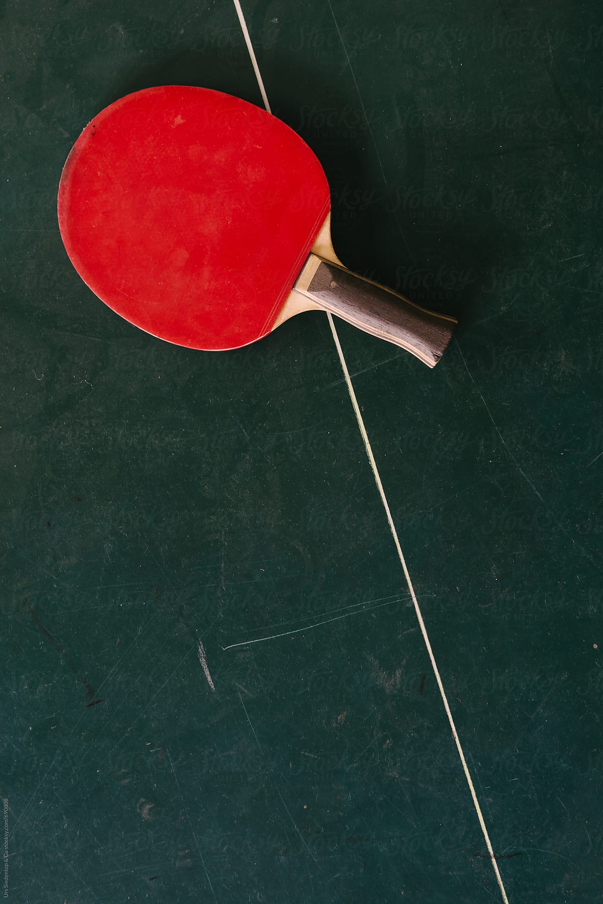Red ping pong racket