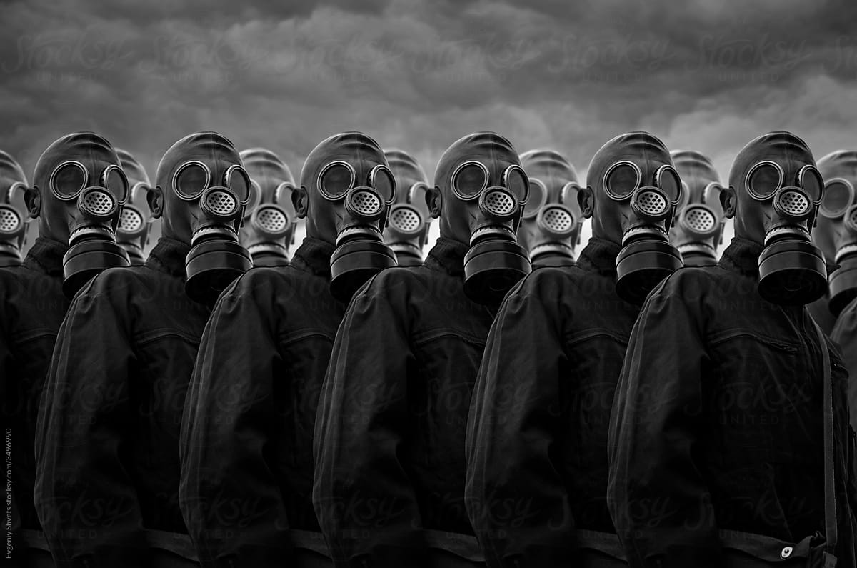 A Group Of Soldiers In Gas Masks By Stocksy Contributor Evgeniy Shvets Stocksy 8100