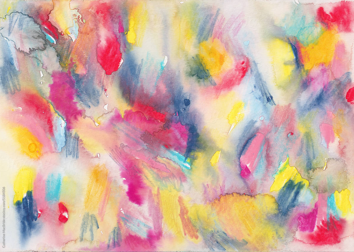 A Messy Water Soluble Wax Pastel Abstract