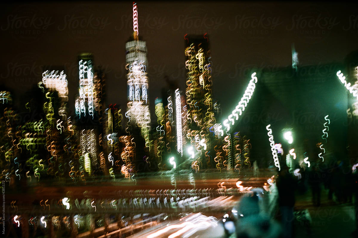 Manhattan view Illuminated at night