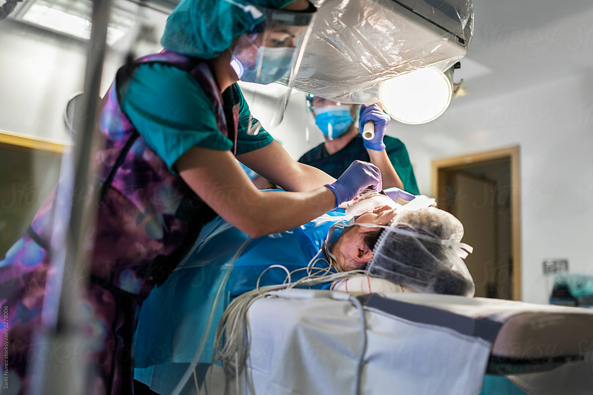 Patient During Surgery in Hospital