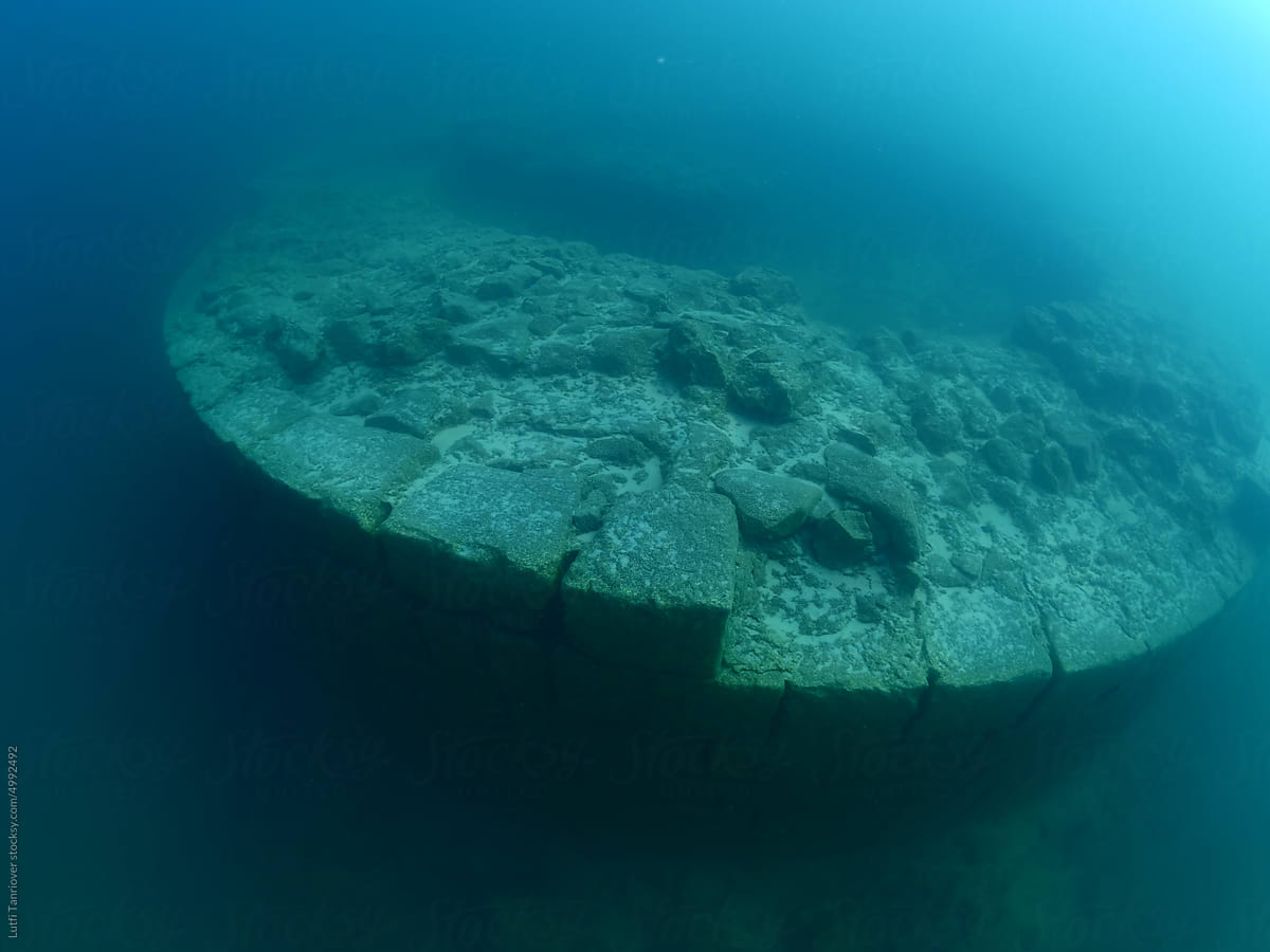 old historic urartian ruins underwater