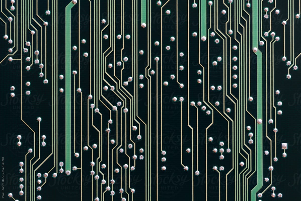 Black printed circuit board background