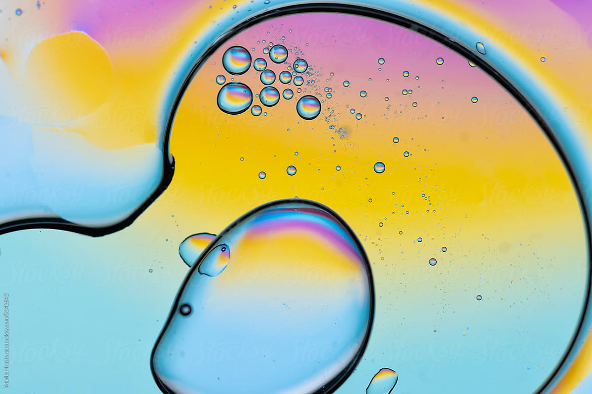 Vibrant Colorful Oil Drops
