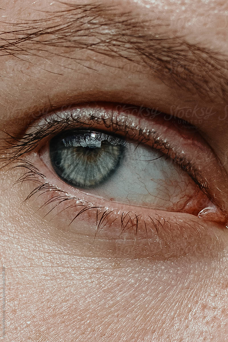 Macro photo Of An Human Eye close up