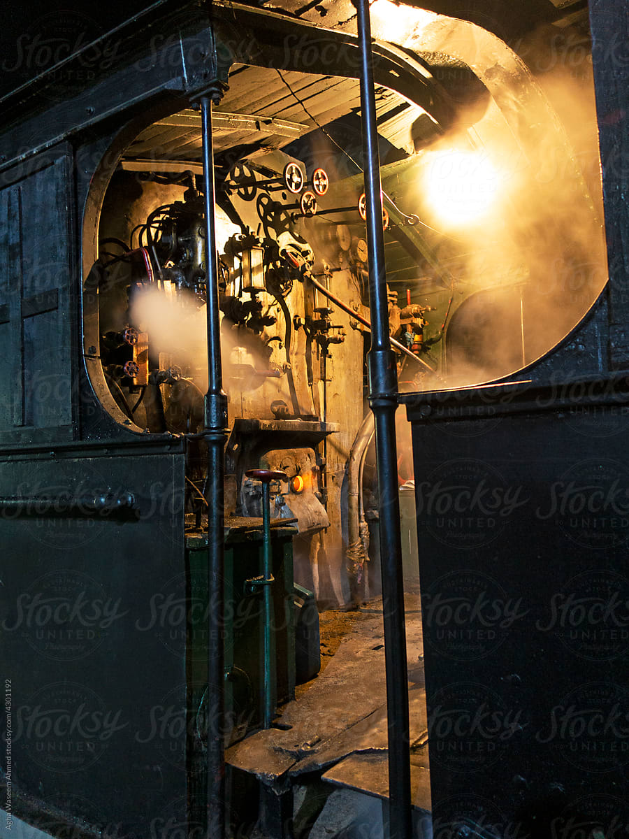 inside a driver\'s cab of a Steam locomotive!
