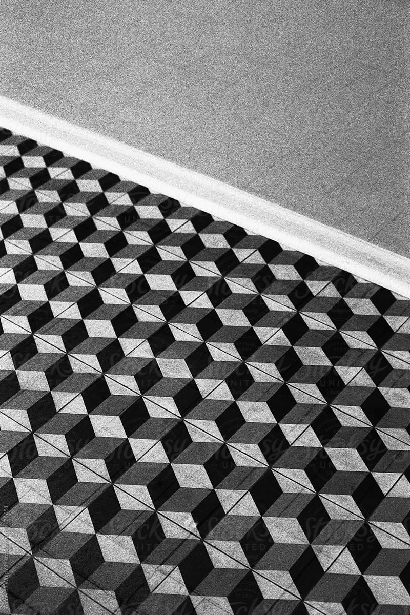 3d Cubed tile flooring