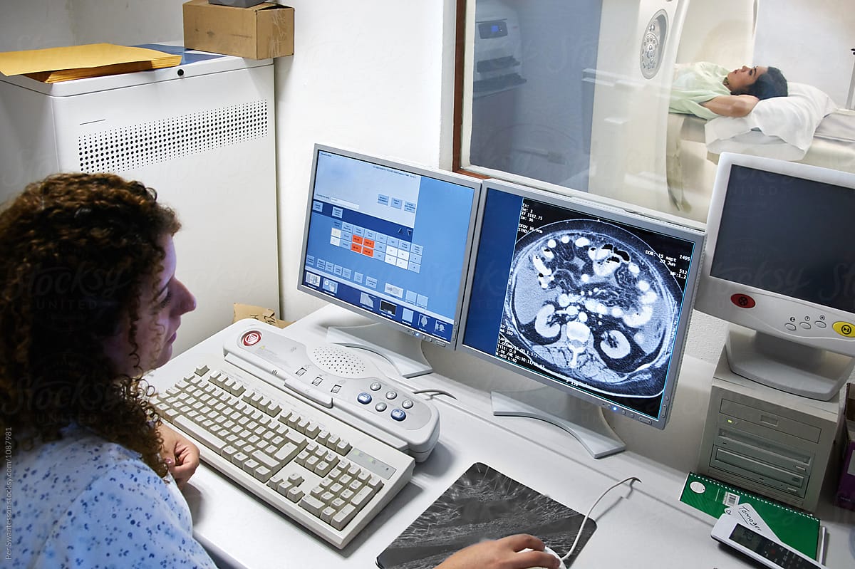 Healthcare tech: ct hospital brain scan