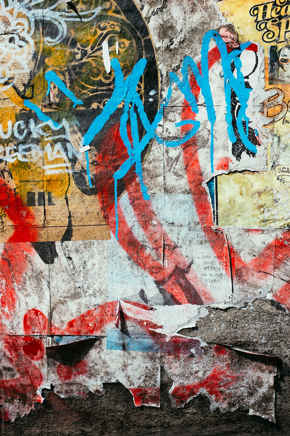 Close Up Of Graffiti And Peeling Posters by Rialto Images - Graffiti ...