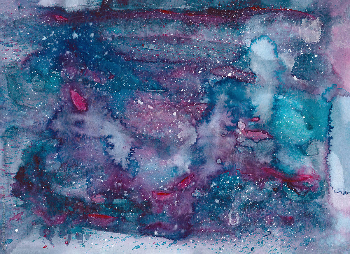 Abstract Iridescent Paint On Paper by Stocksy Contributor