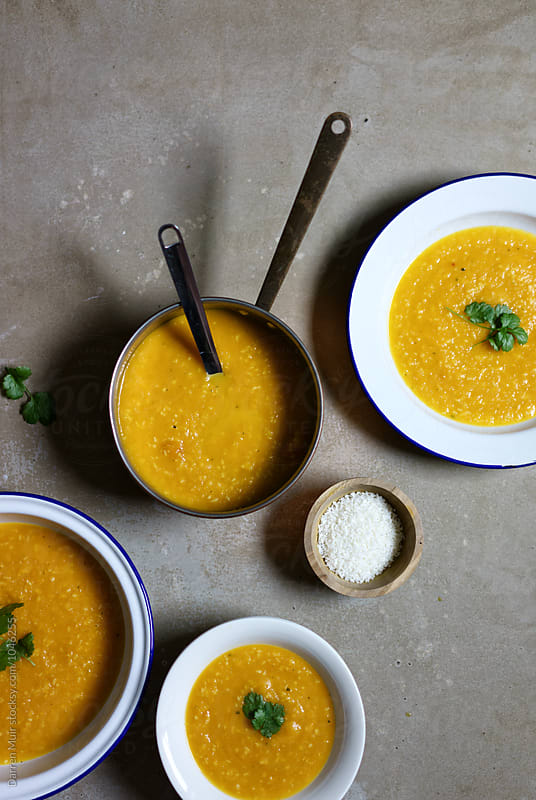 Carrot and coconut soup.