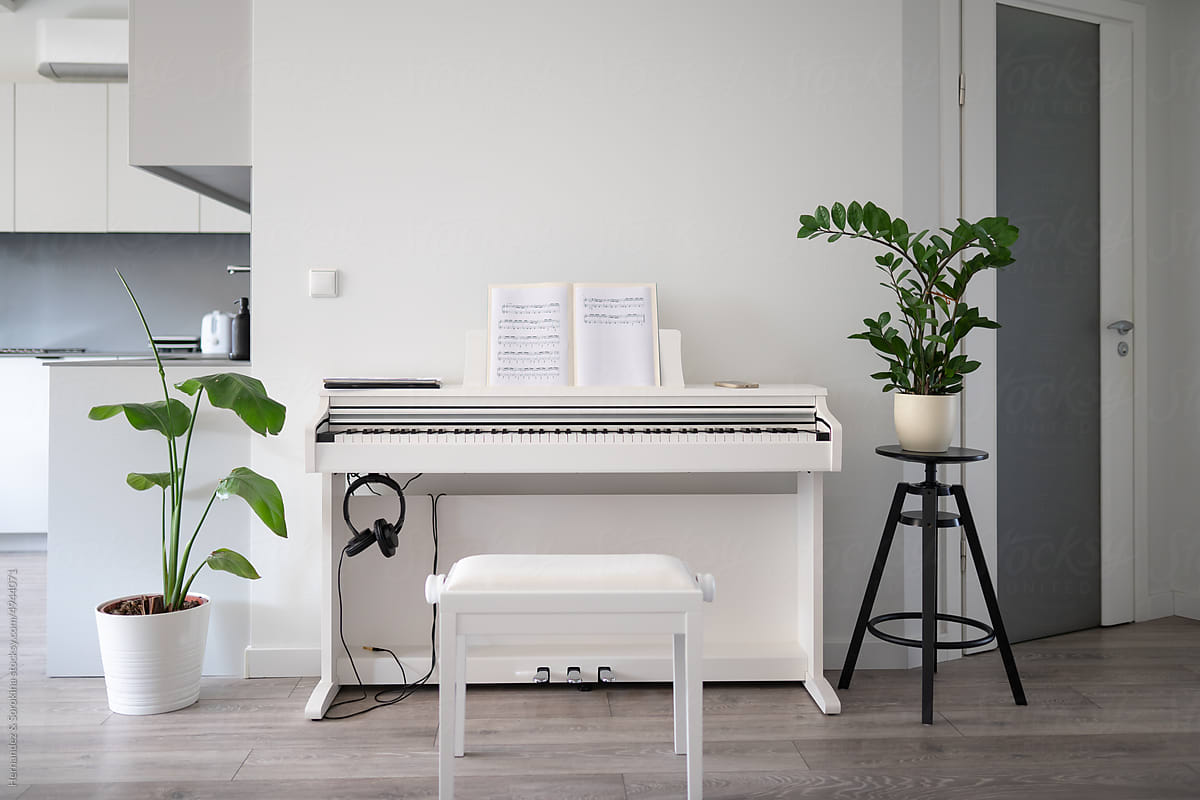 Digital Piano At Stylish Home