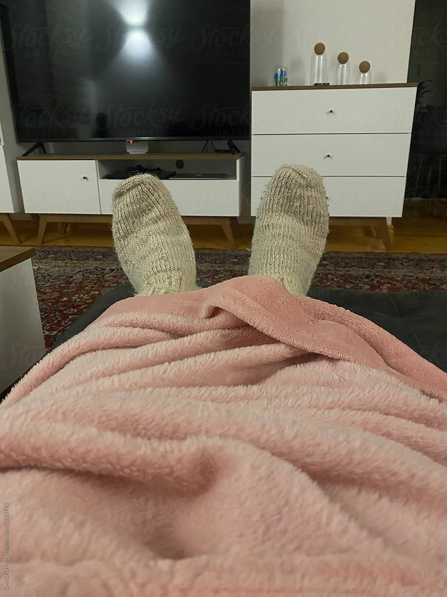 Cold feet in wool socks