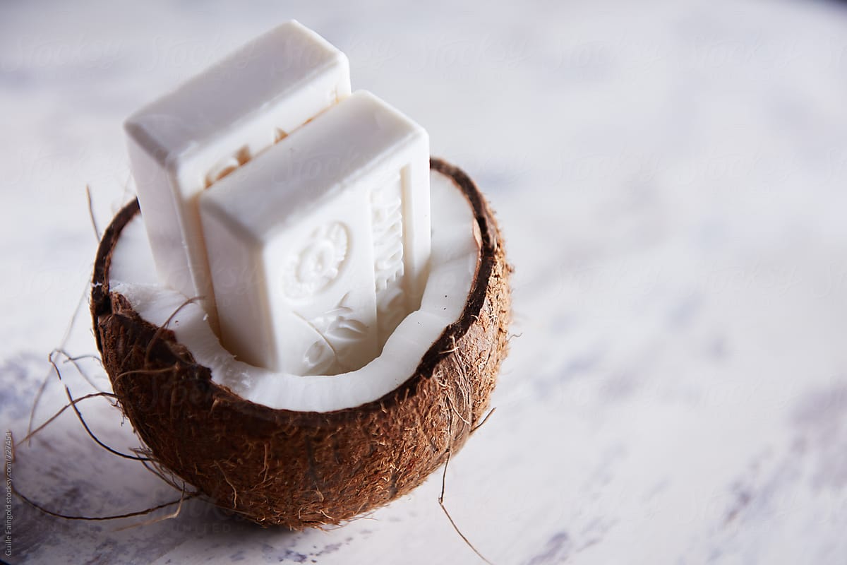 Organic coconut soap skincare bars.