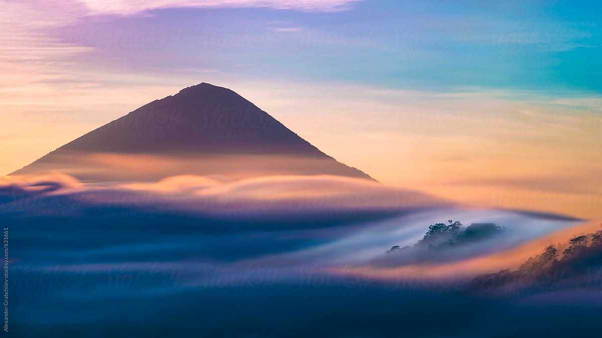 Sunrise View Of Volcano, Bali