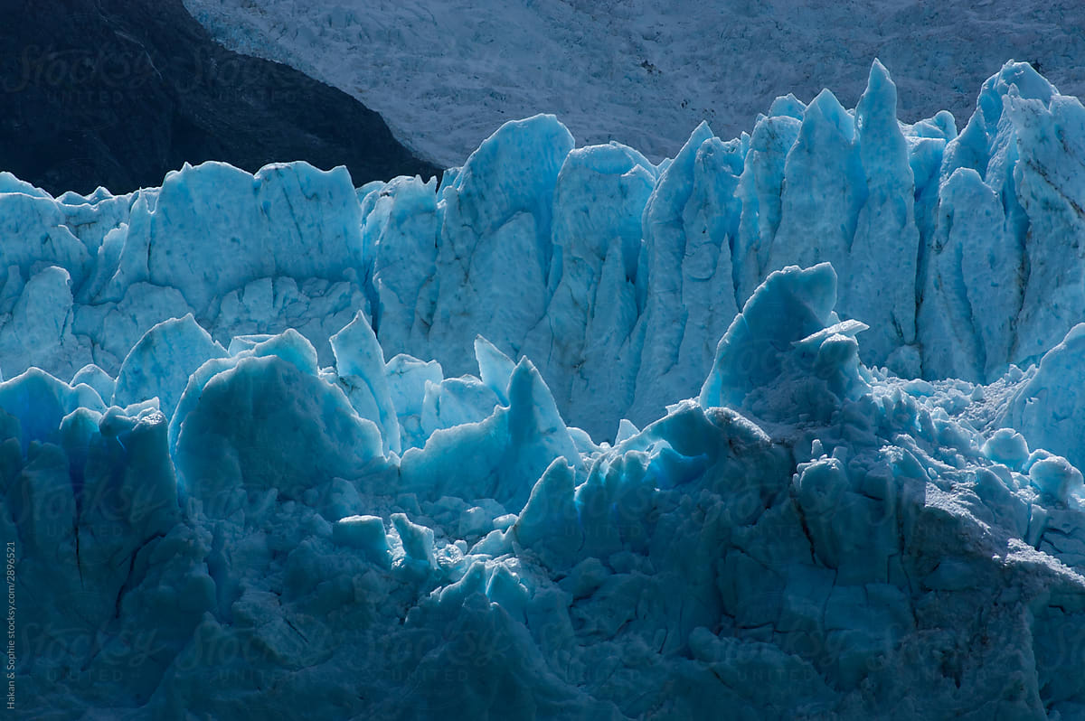 Blue glacier, close up