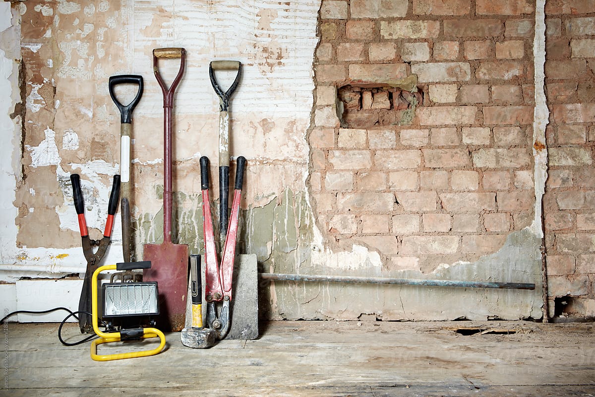 Tools in a derelict house