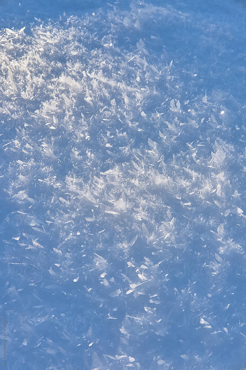 Detail of icy snow surface