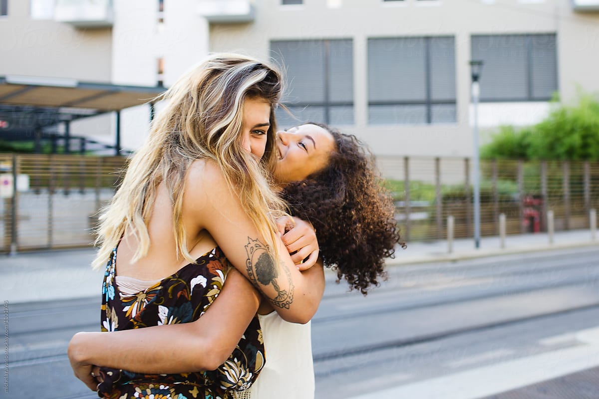 Best Friends Hugging Each Other By Stocksy Contributor Michela Ravasio Stocksy 