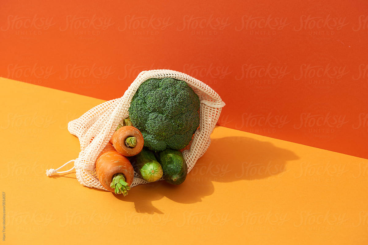 Organic cotton mesh vegetables bag