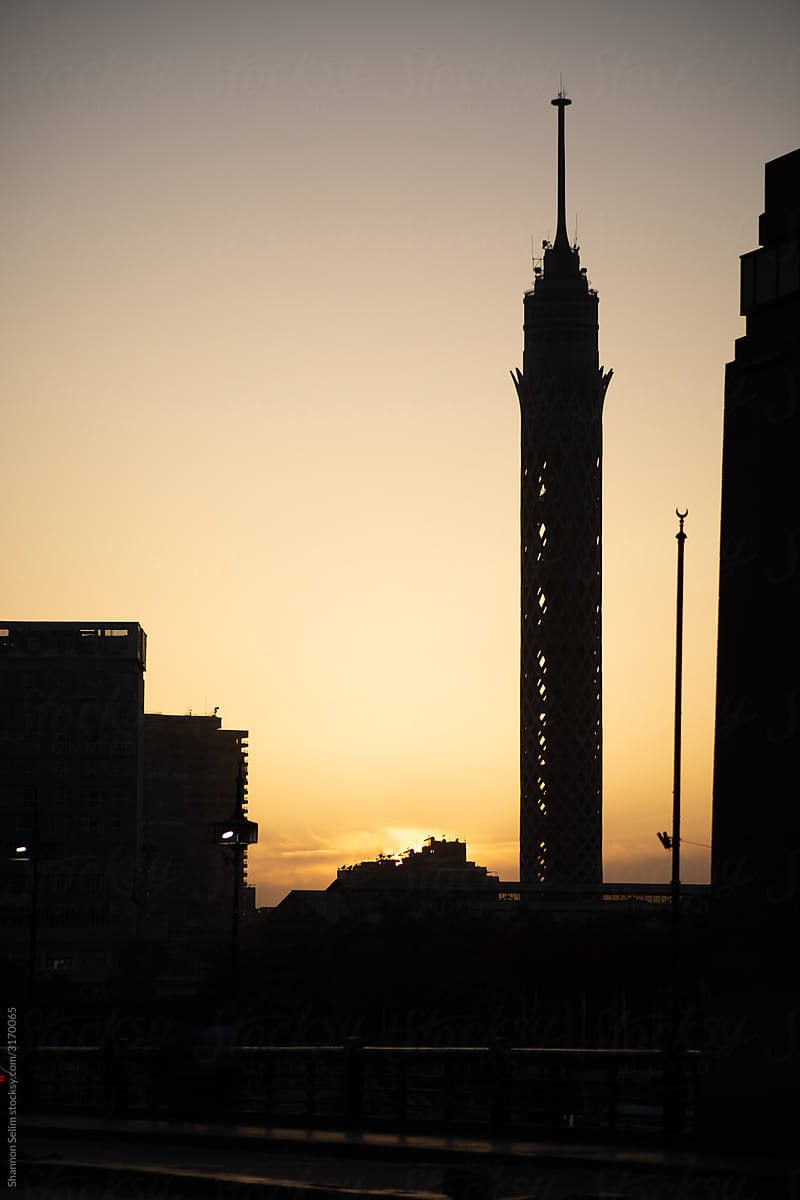 Cairo Tower Silhouette