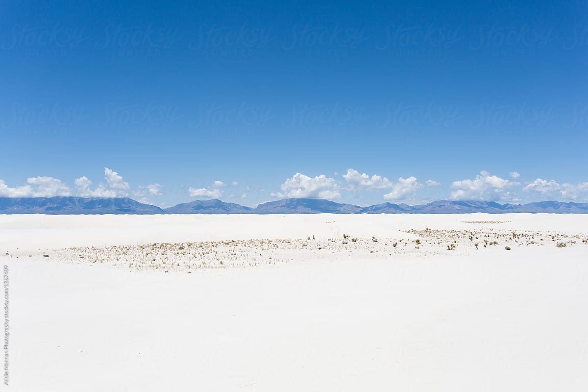 White Sands with blue sky