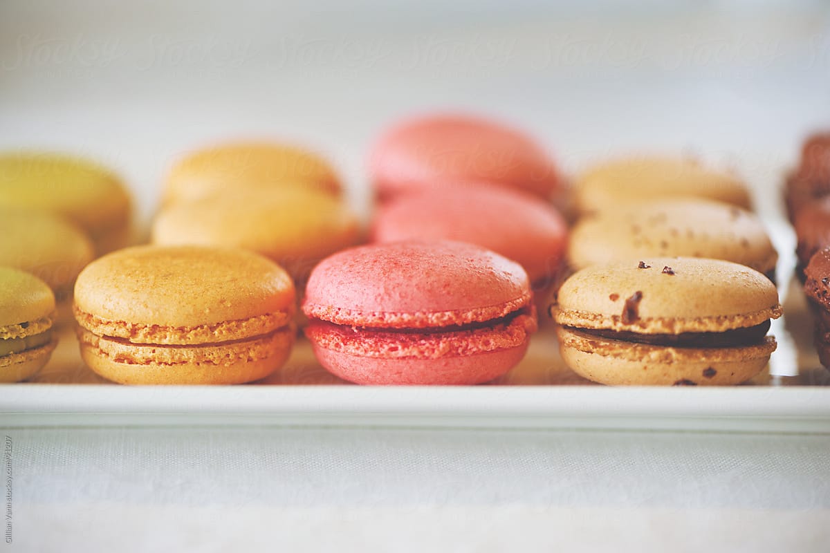 macarons in a row