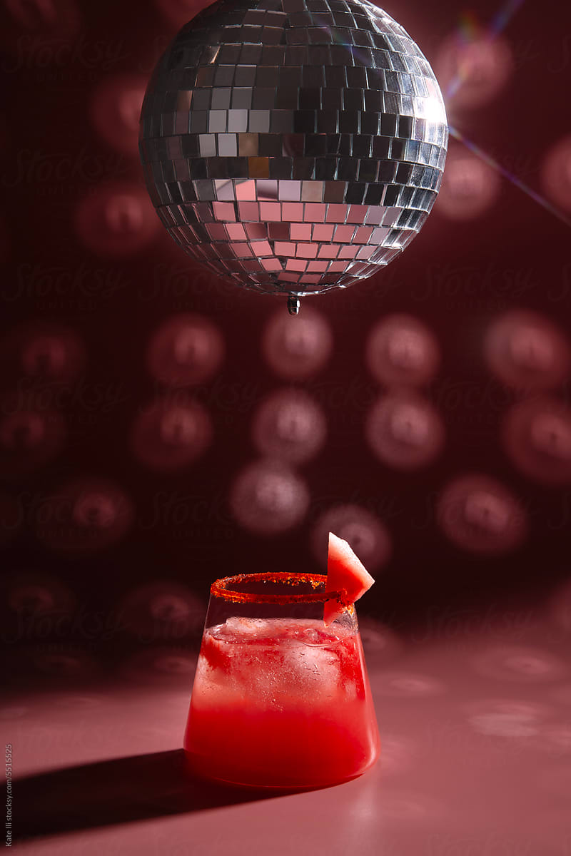 Disco cocktail party still life