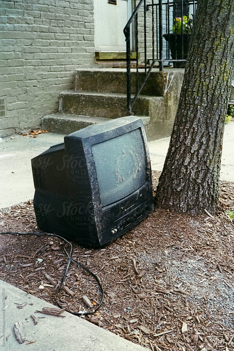 Discarded VCR Television