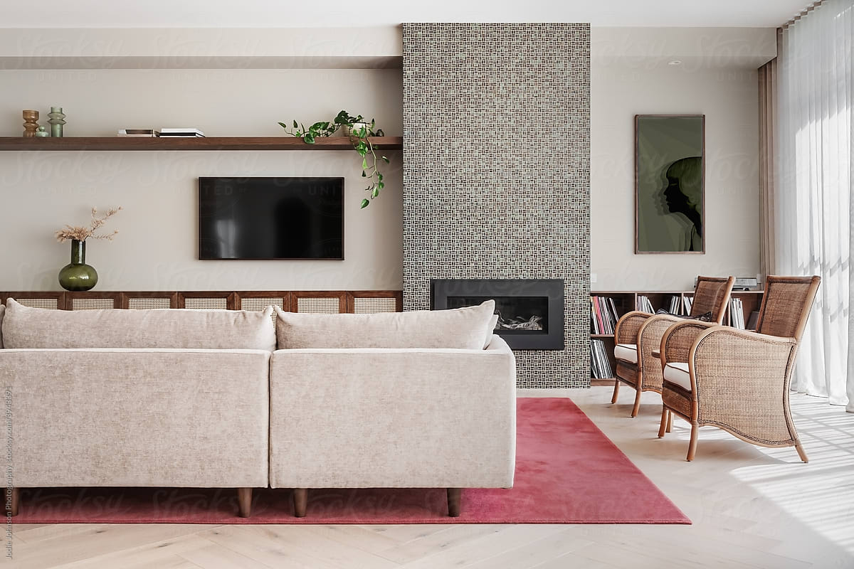 Modern art deco style home living room
